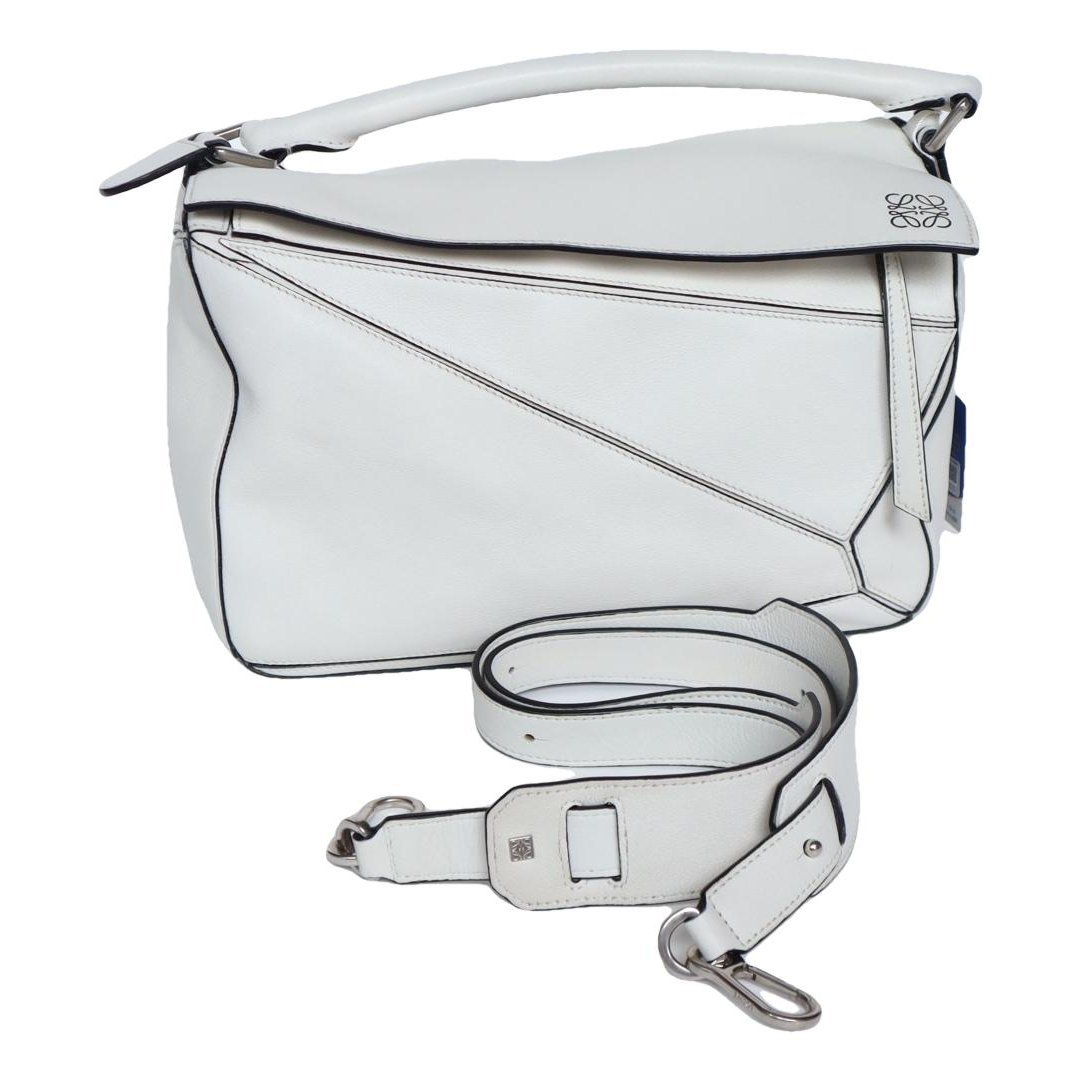 Puzzle leather handbag