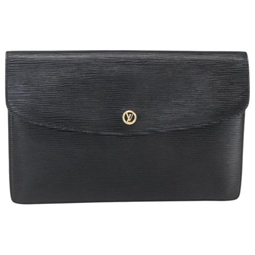 Leather clutch bag
