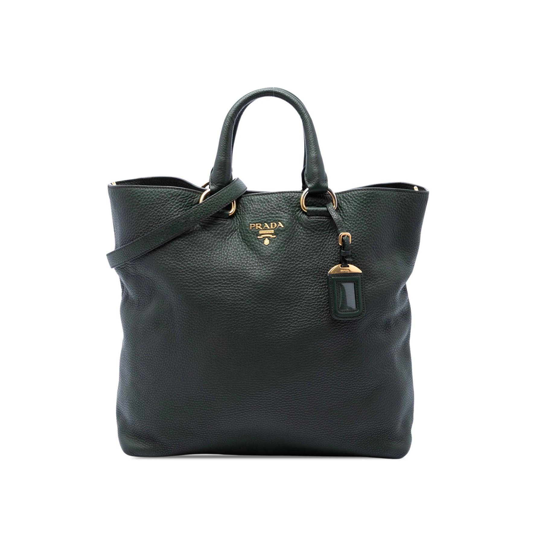 Double leather handbag