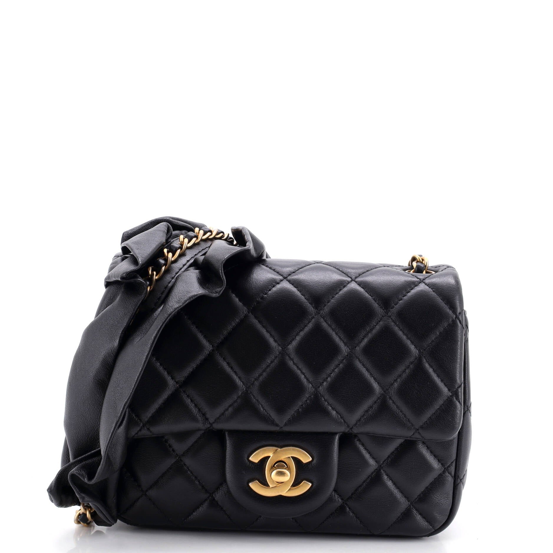 Romance Square Flap Bag Quilted Lambskin Mini