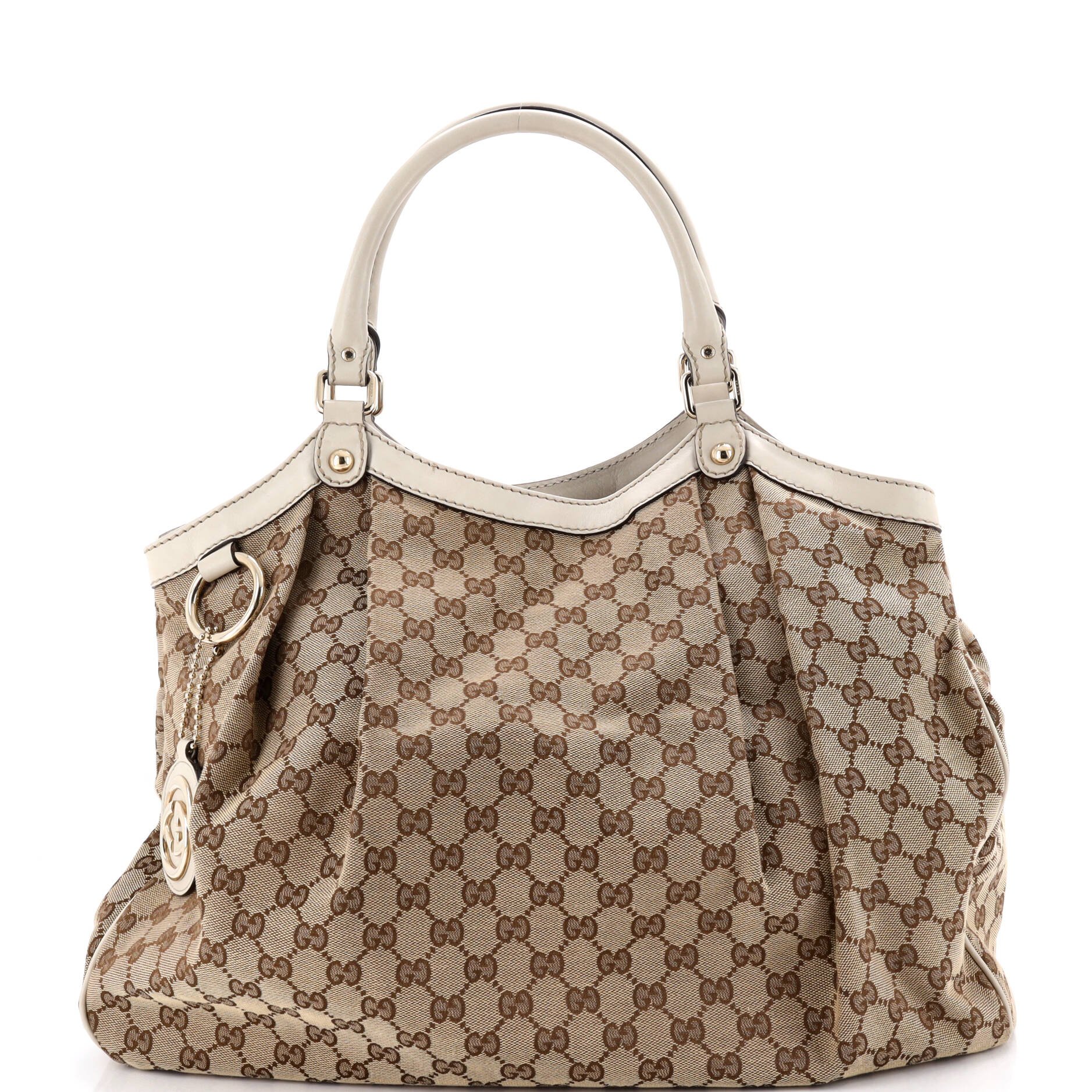 Gucci Sukey Tote GG Canvas with Leather Large