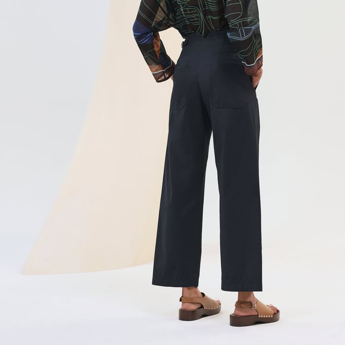 Bleu Noir High-waisted Chino Pants