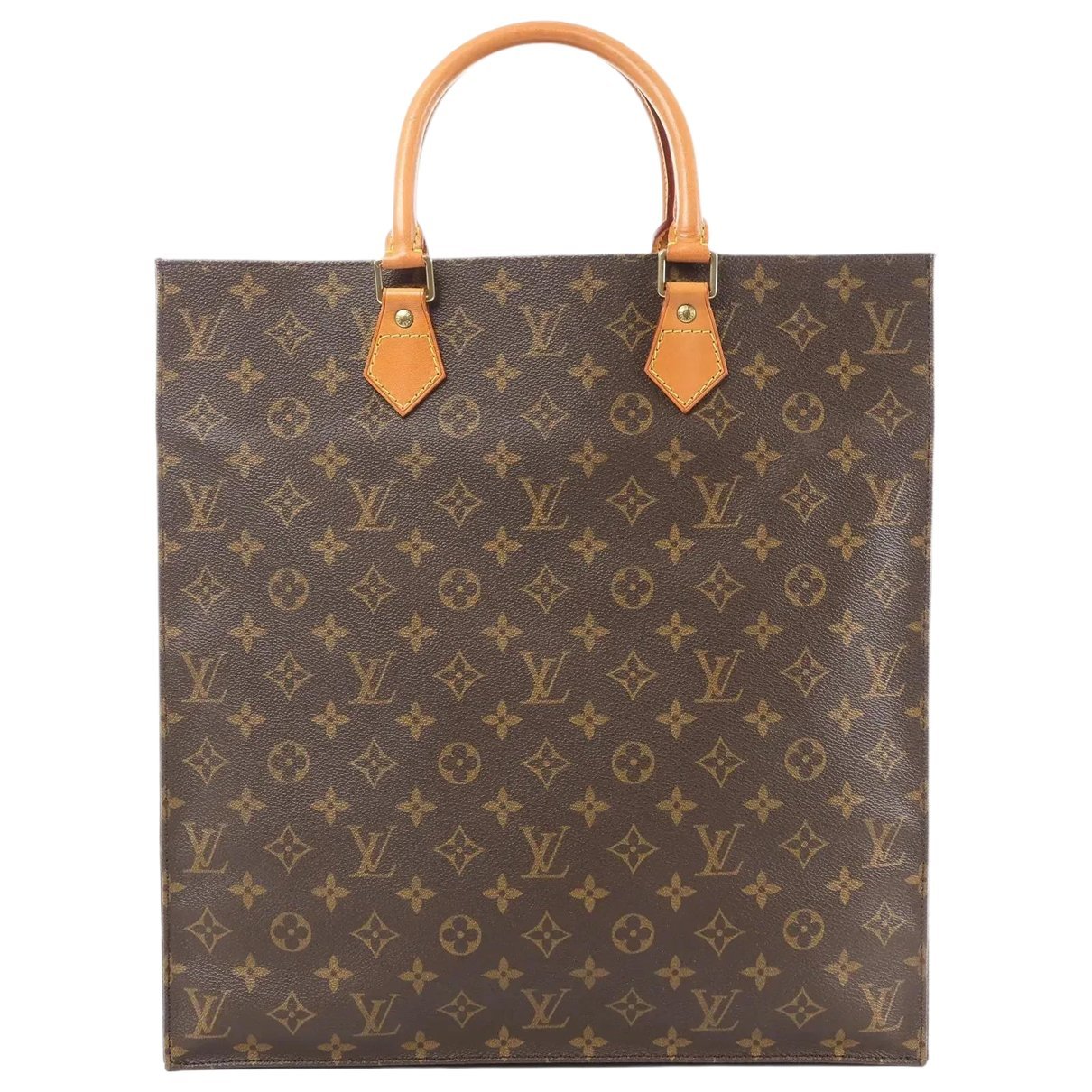 Plat leather handbag