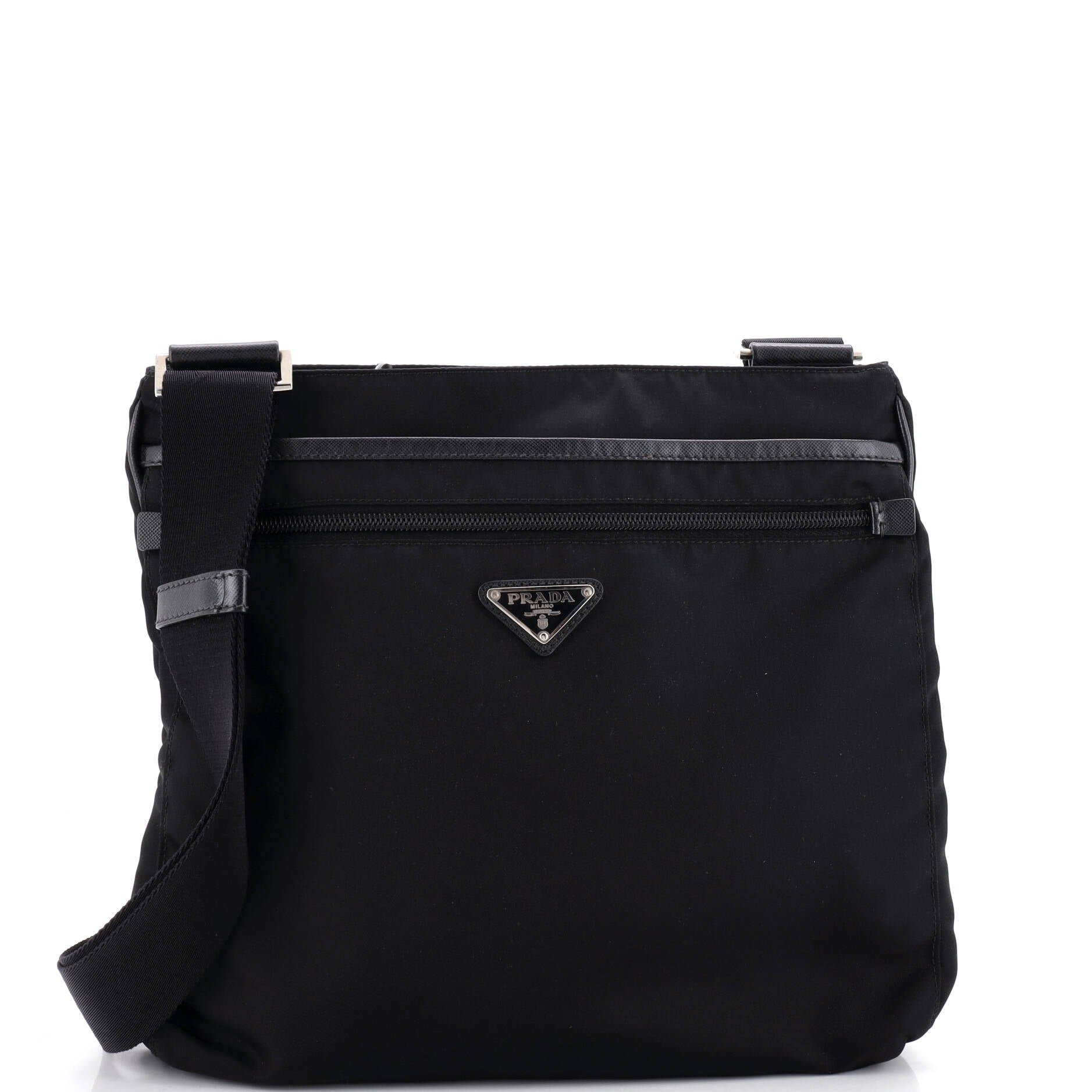 Front Pocket Messenger Bag Tessuto Medium