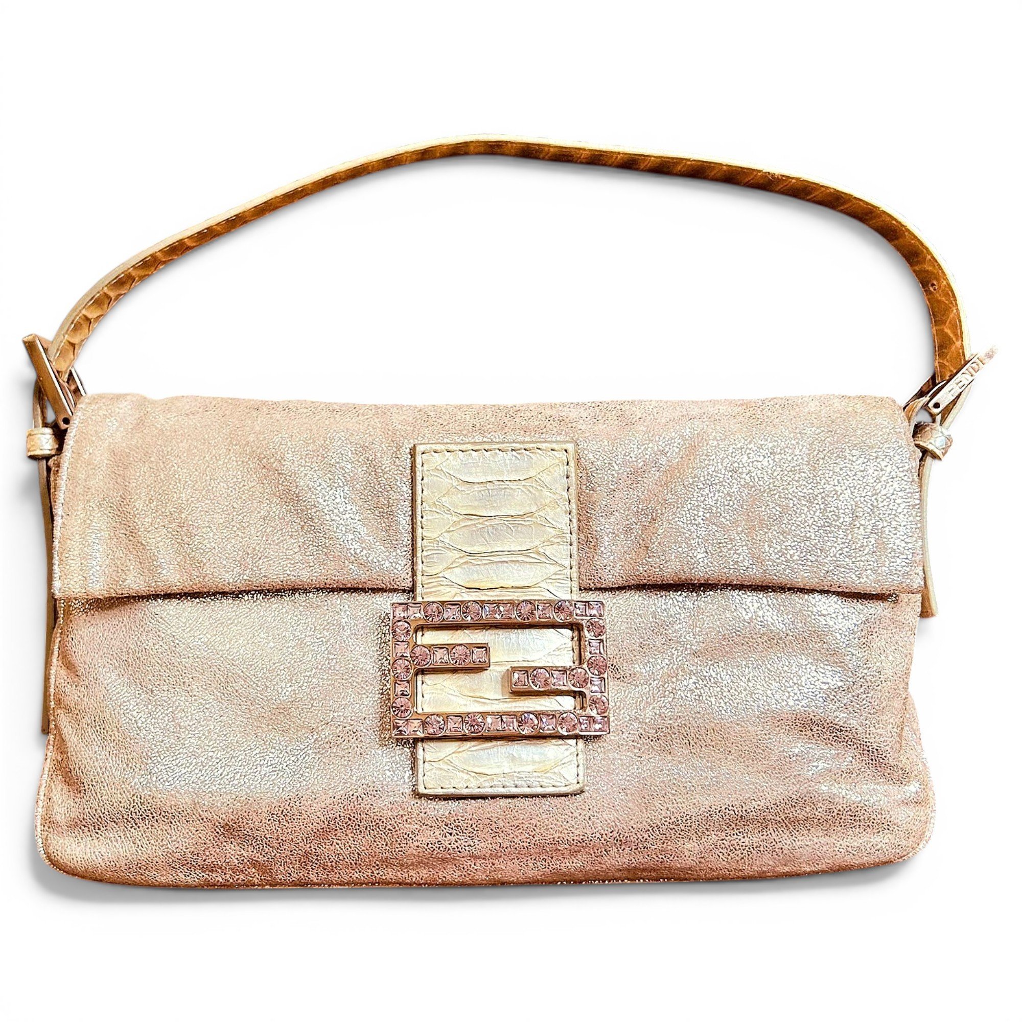 Baguette glitter handbag