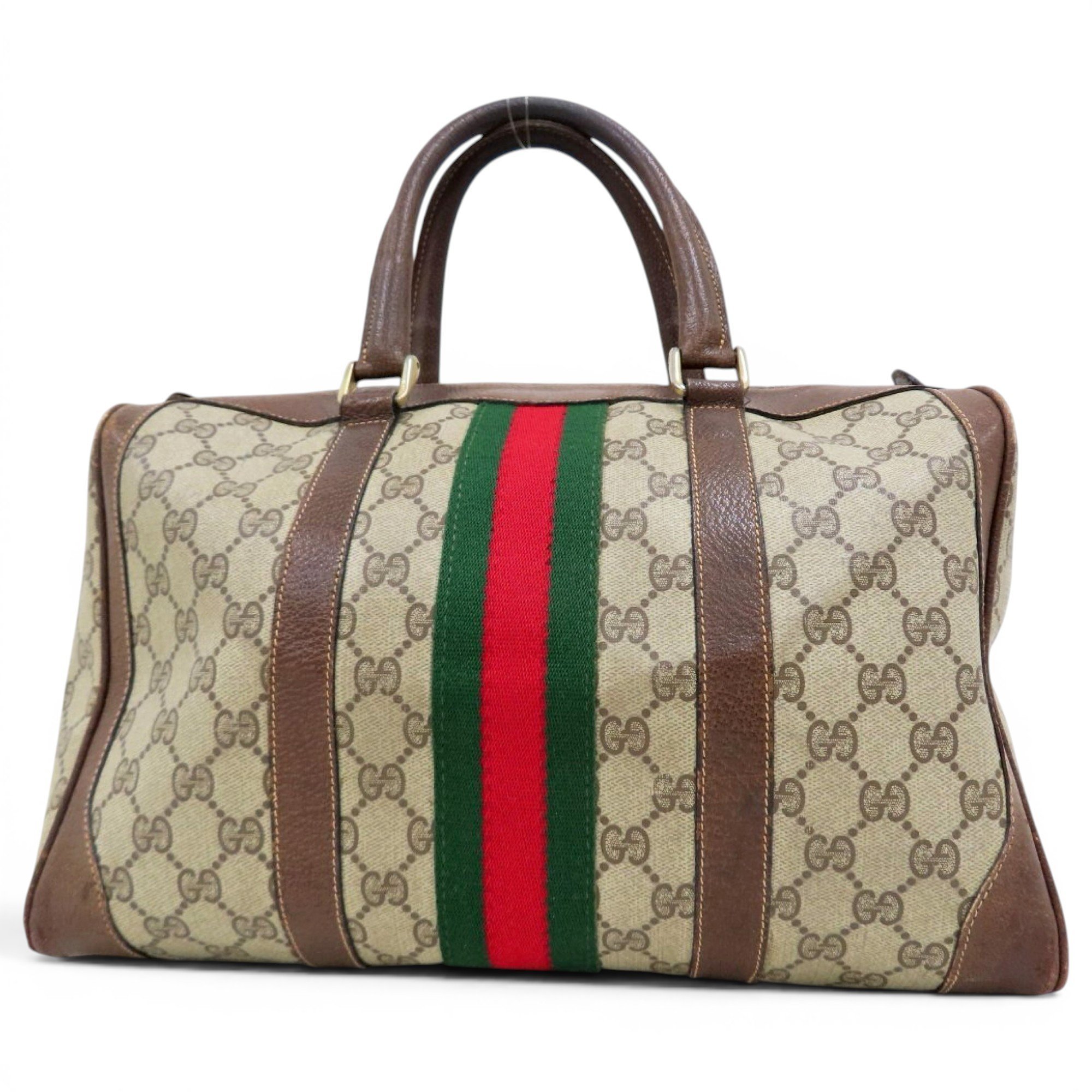 Boston leather bowling bag