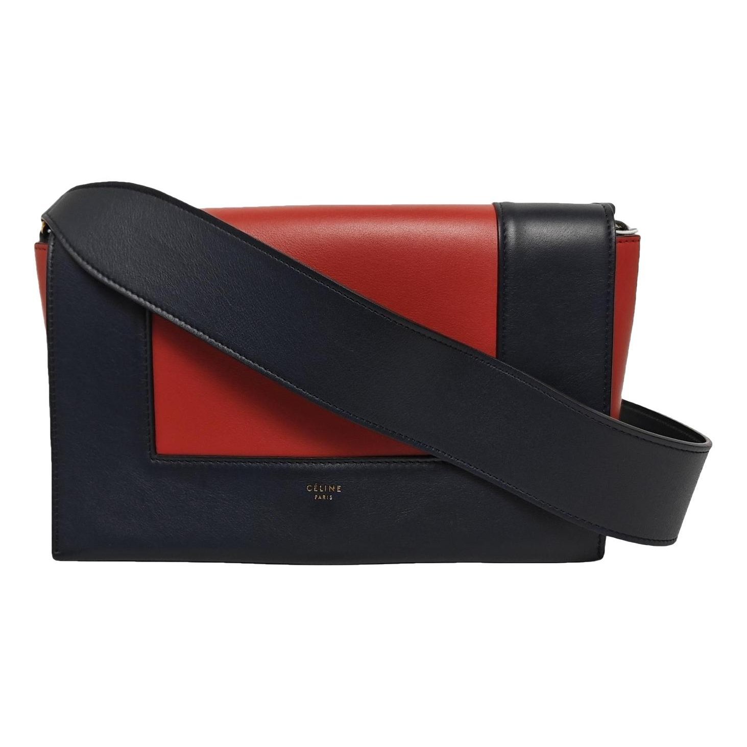 Frame leather handbag