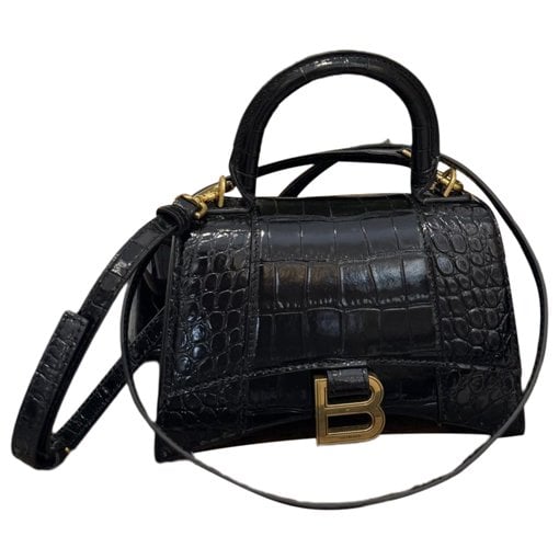 Hourglass leather crossbody bag