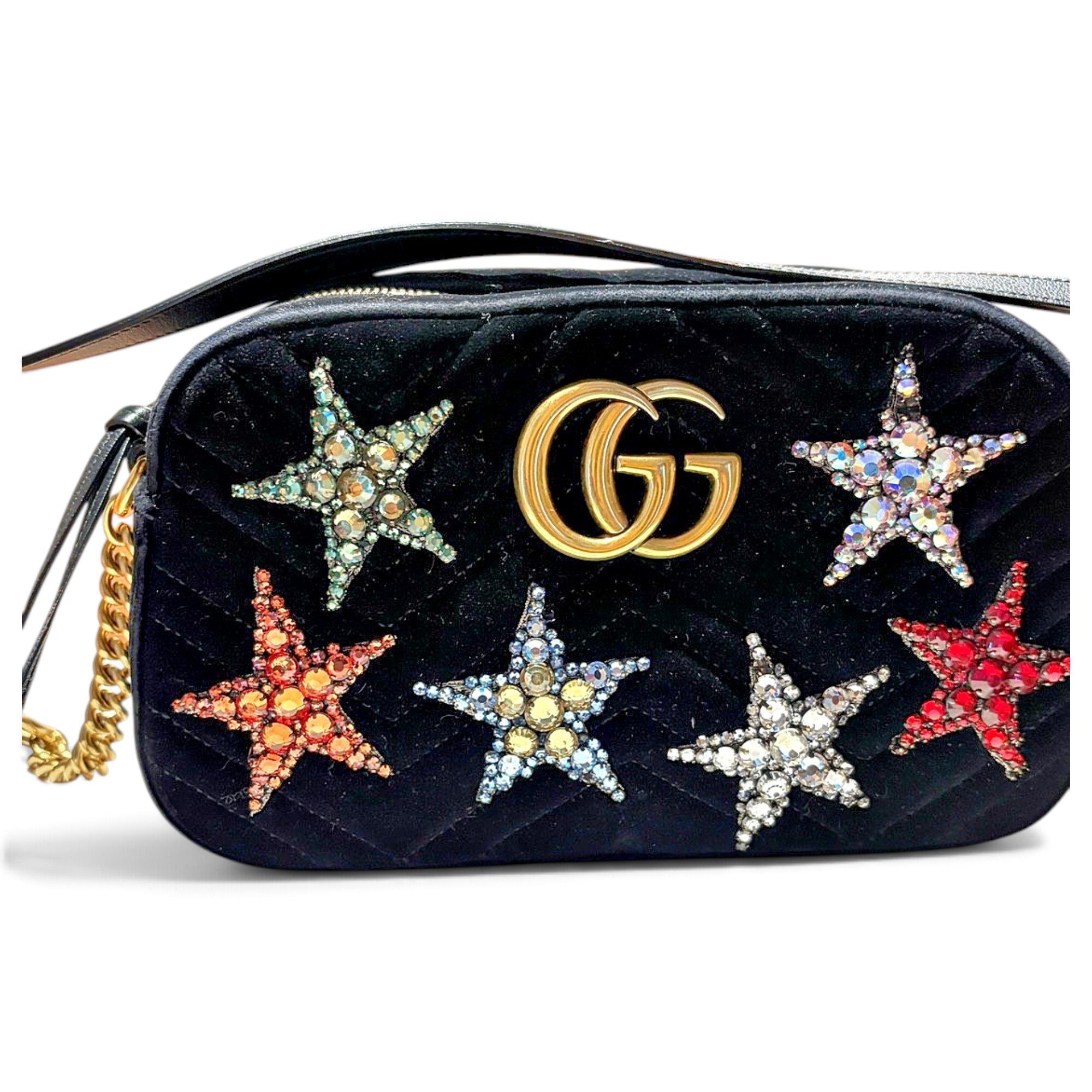 GG Marmont Animalier velvet crossbody bag