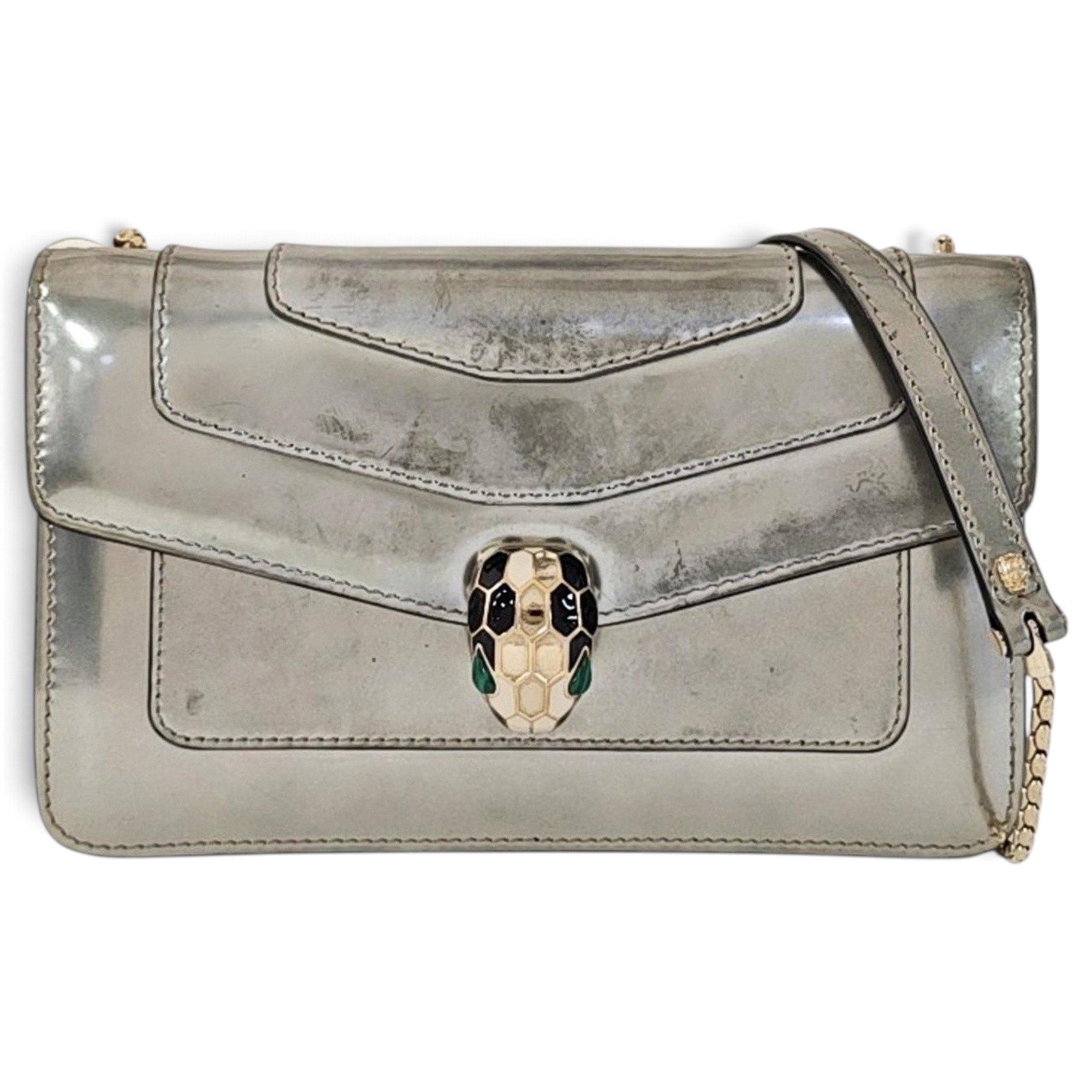 Patent leather handbag