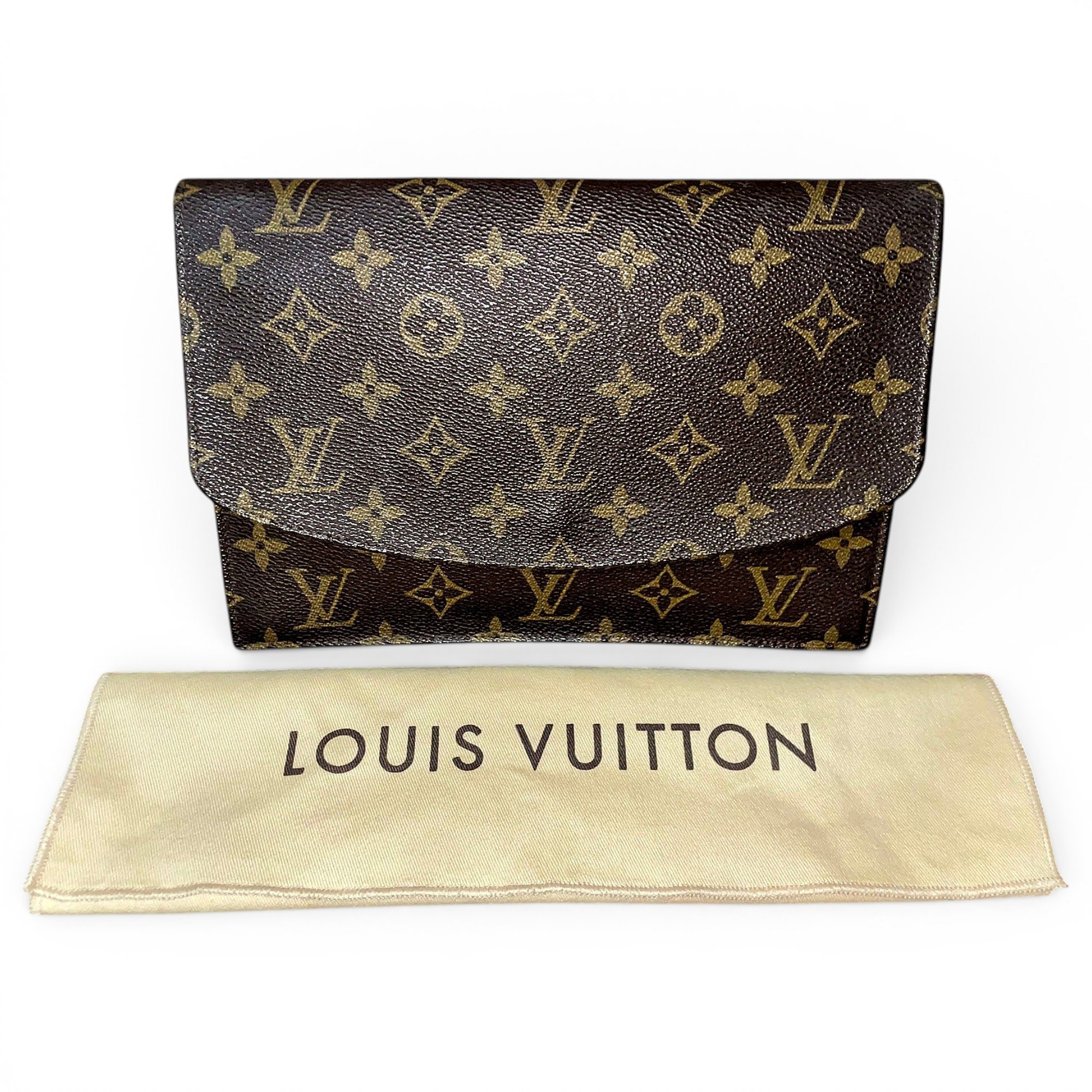 Leather clutch bag