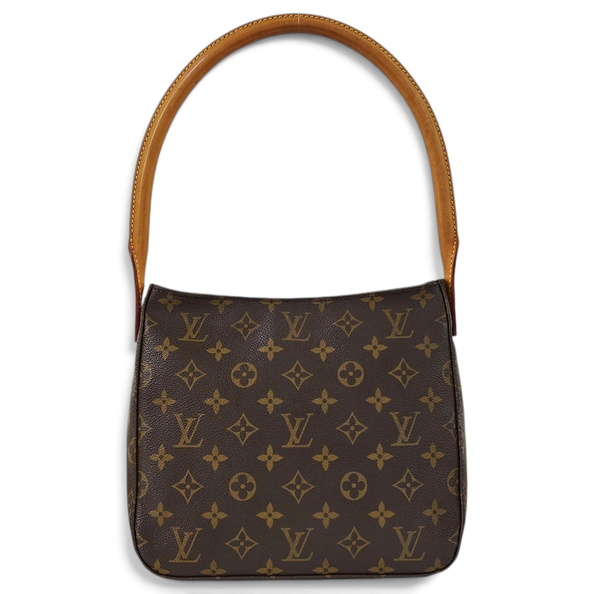 Looping leather handbag