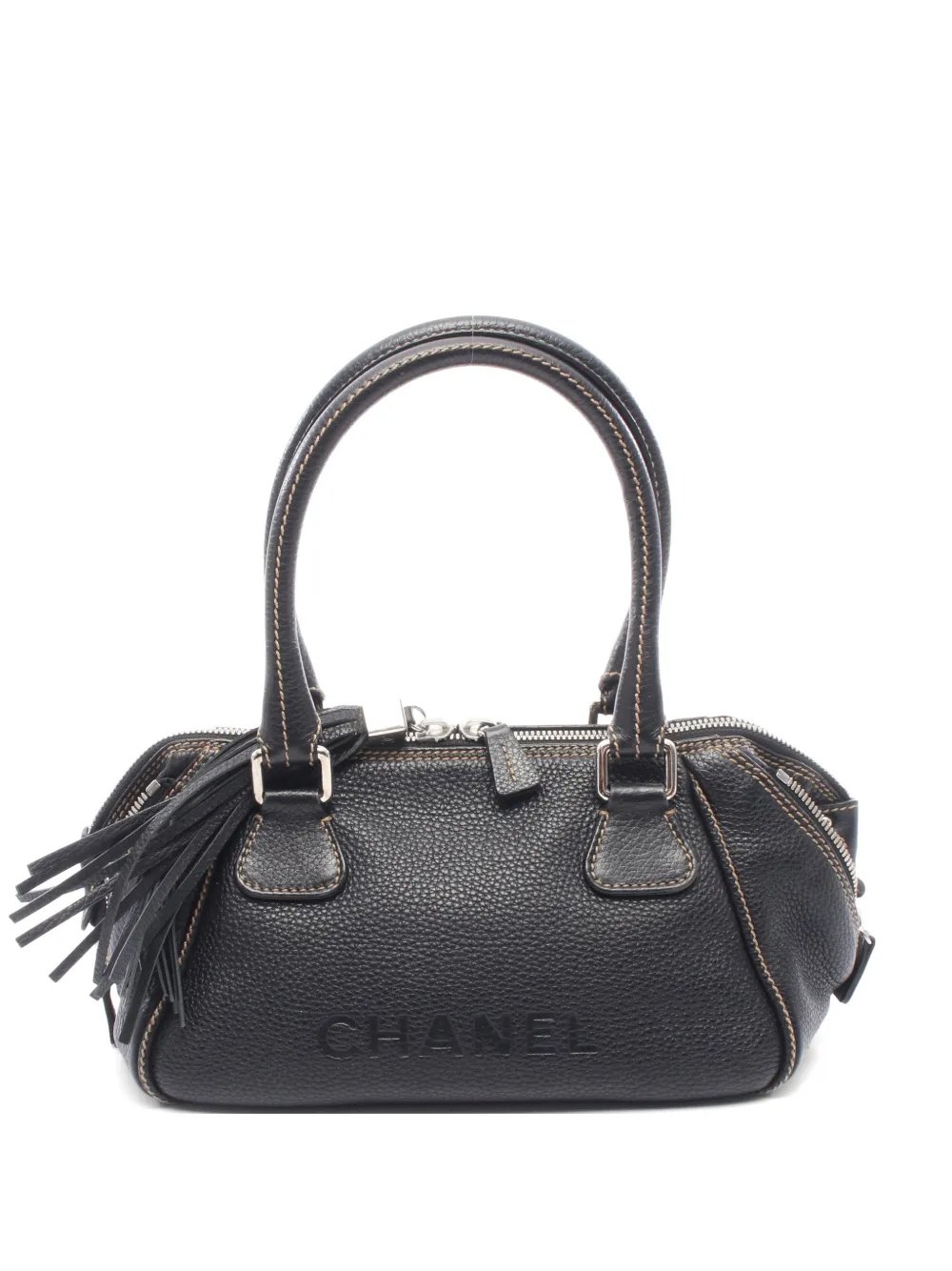 2003-2004 embossed logo tassel shoulder bag