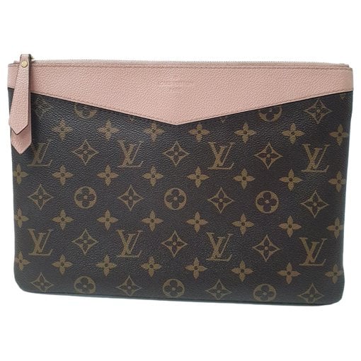 Leather clutch bag
