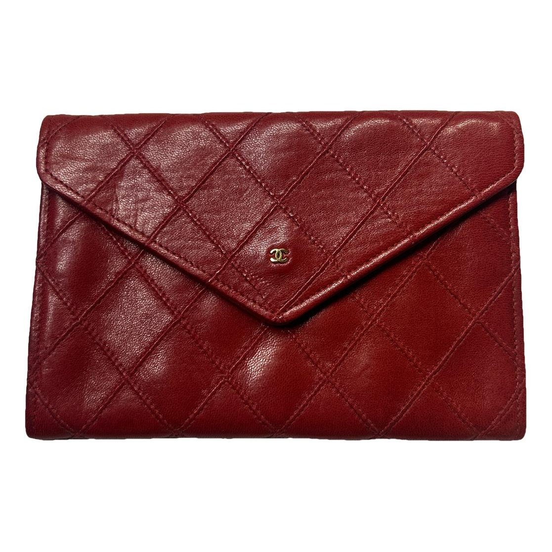 Leather clutch bag