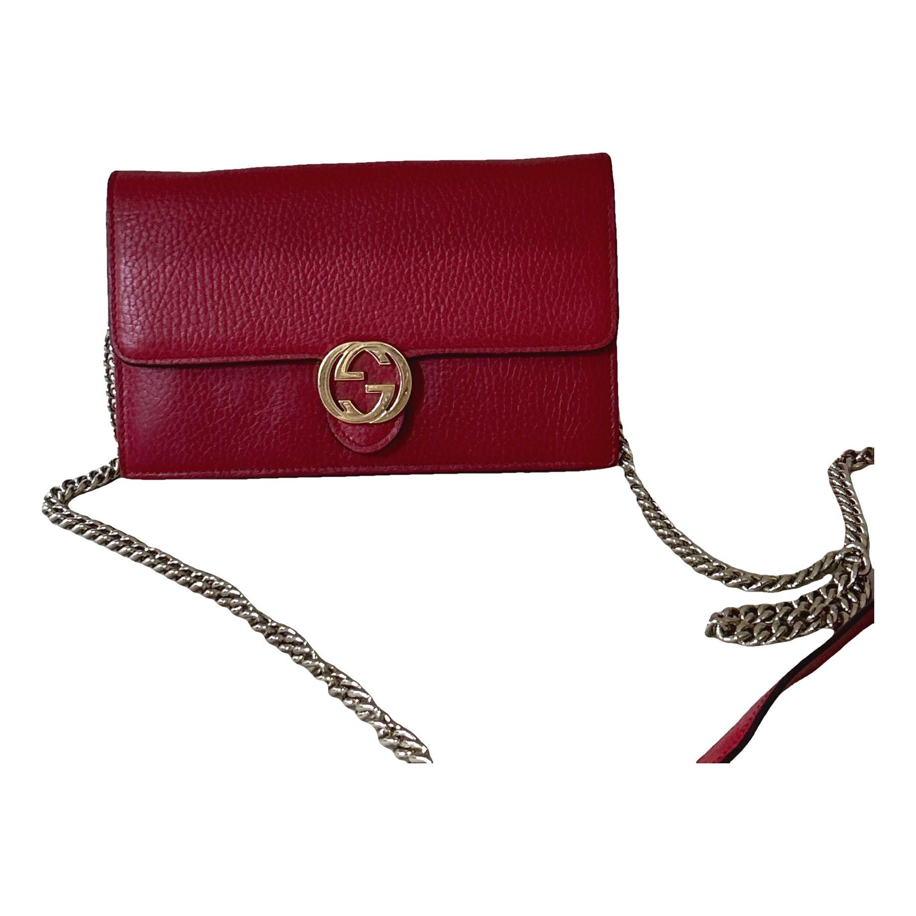 Interlocking leather crossbody bag
