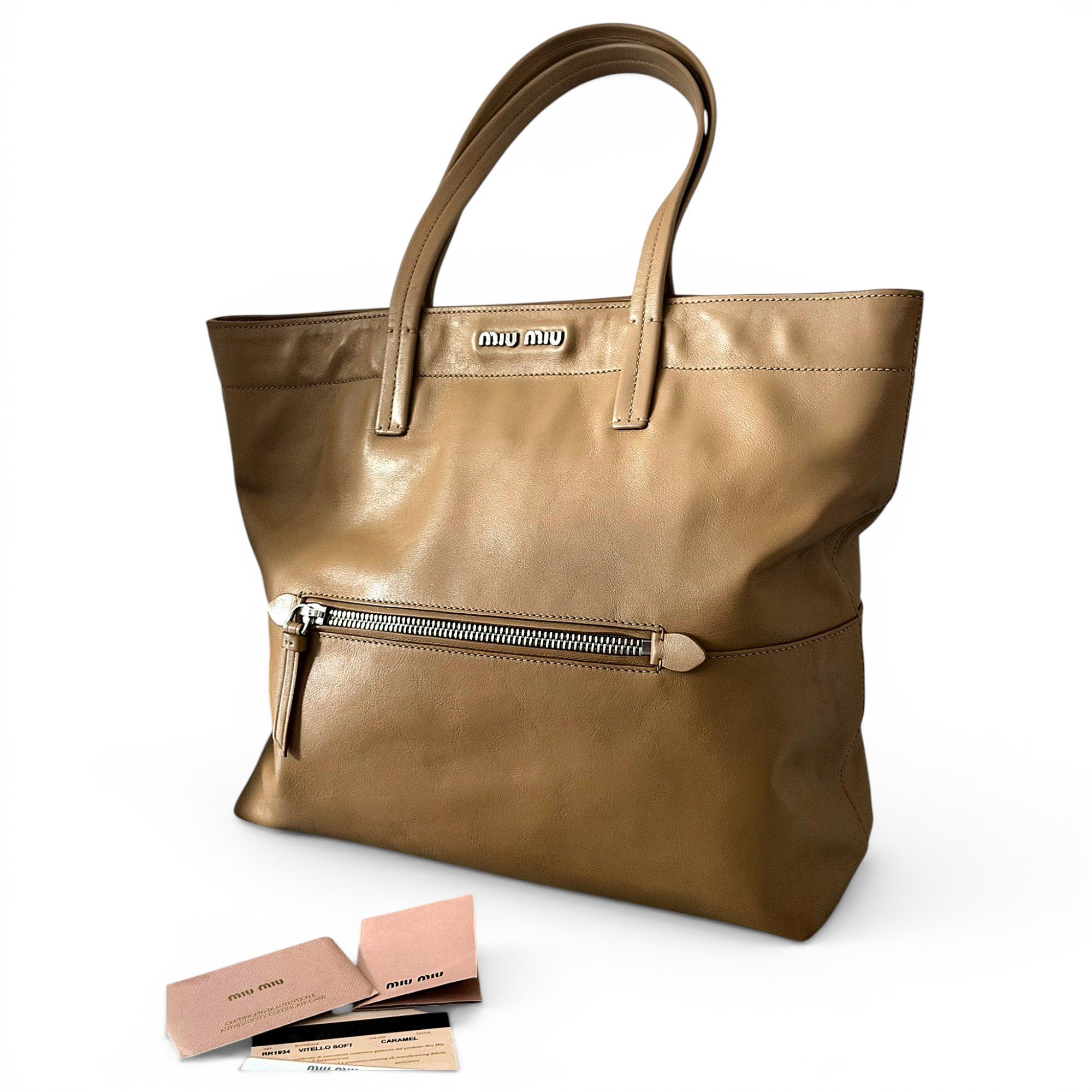 Leather tote