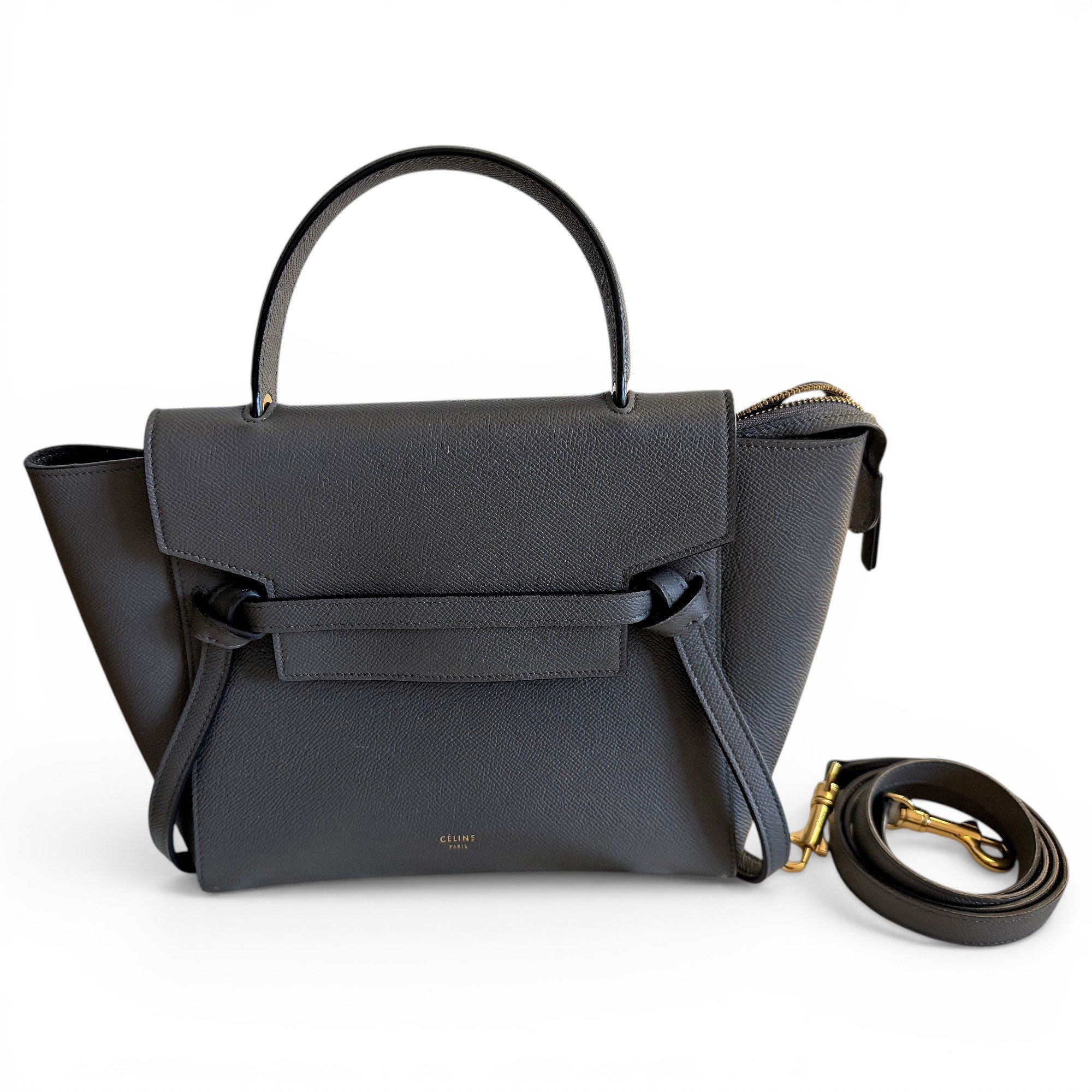 Belt leather handbag