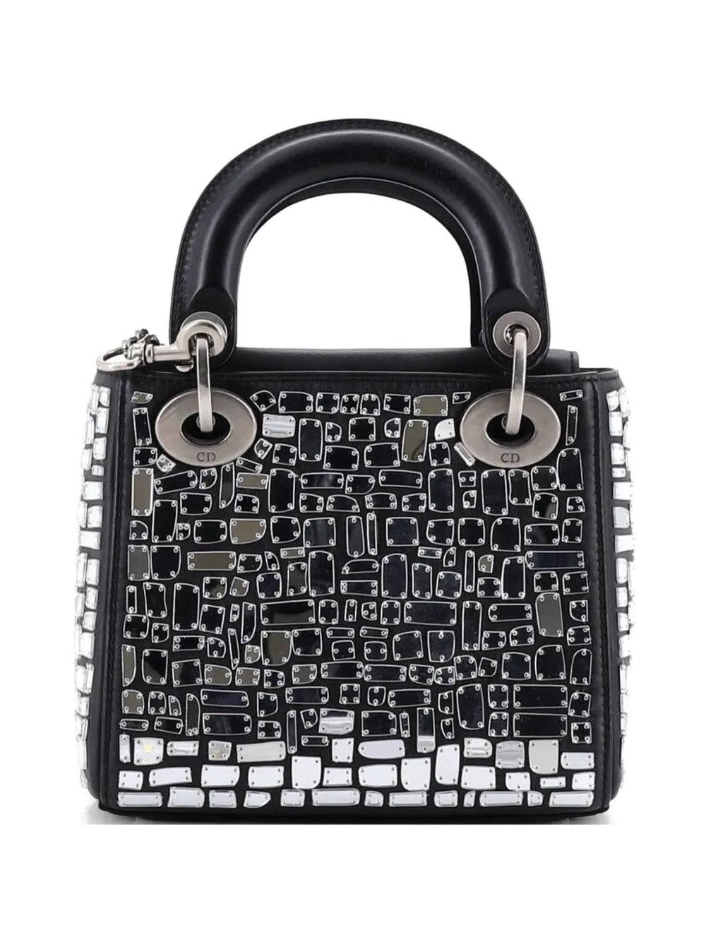 Lady Dior Chain Bag Leather and Mirror Mosaic Mini shoulder bag