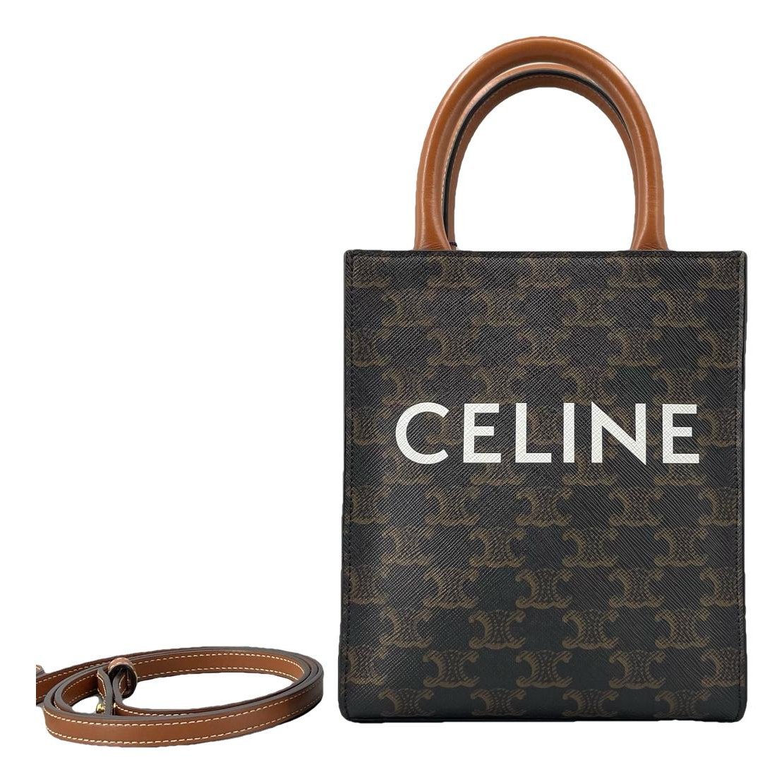 Cabas Vertical leather handbag