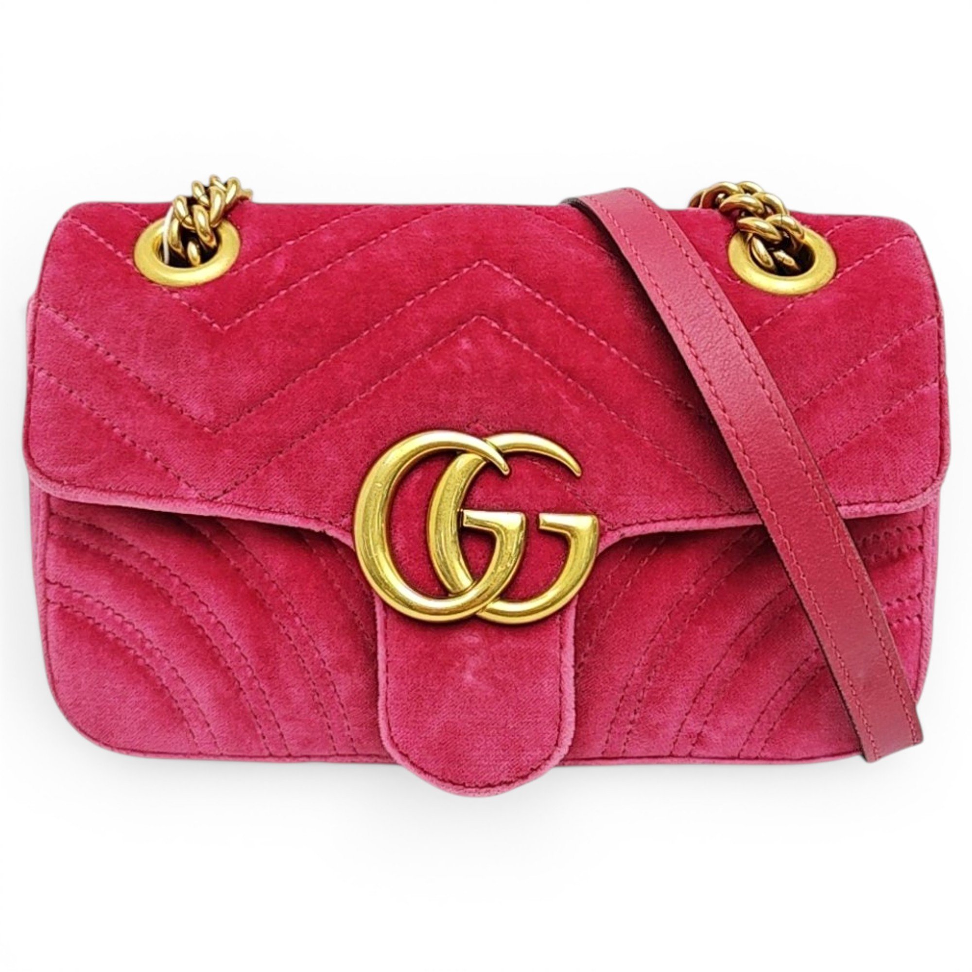 GG Marmont Flap velvet crossbody bag