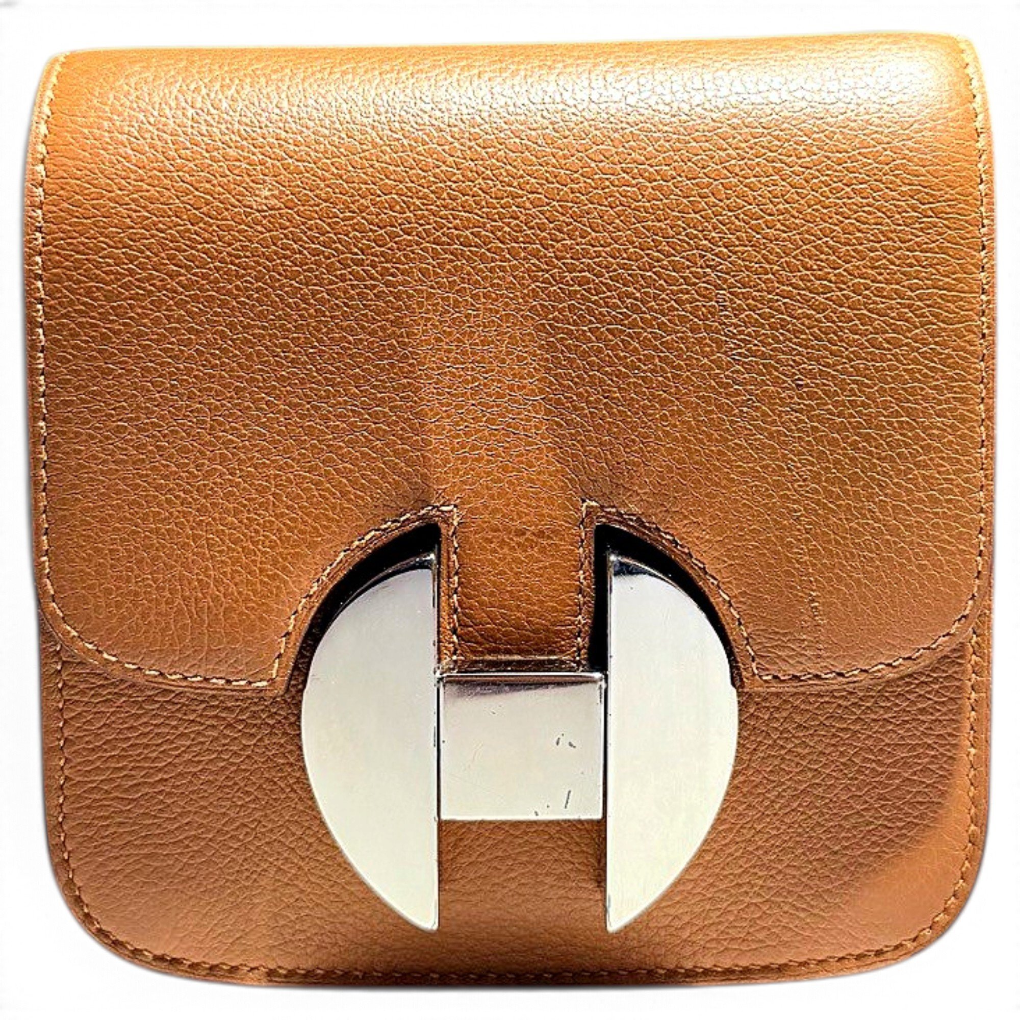 Leather clutch bag