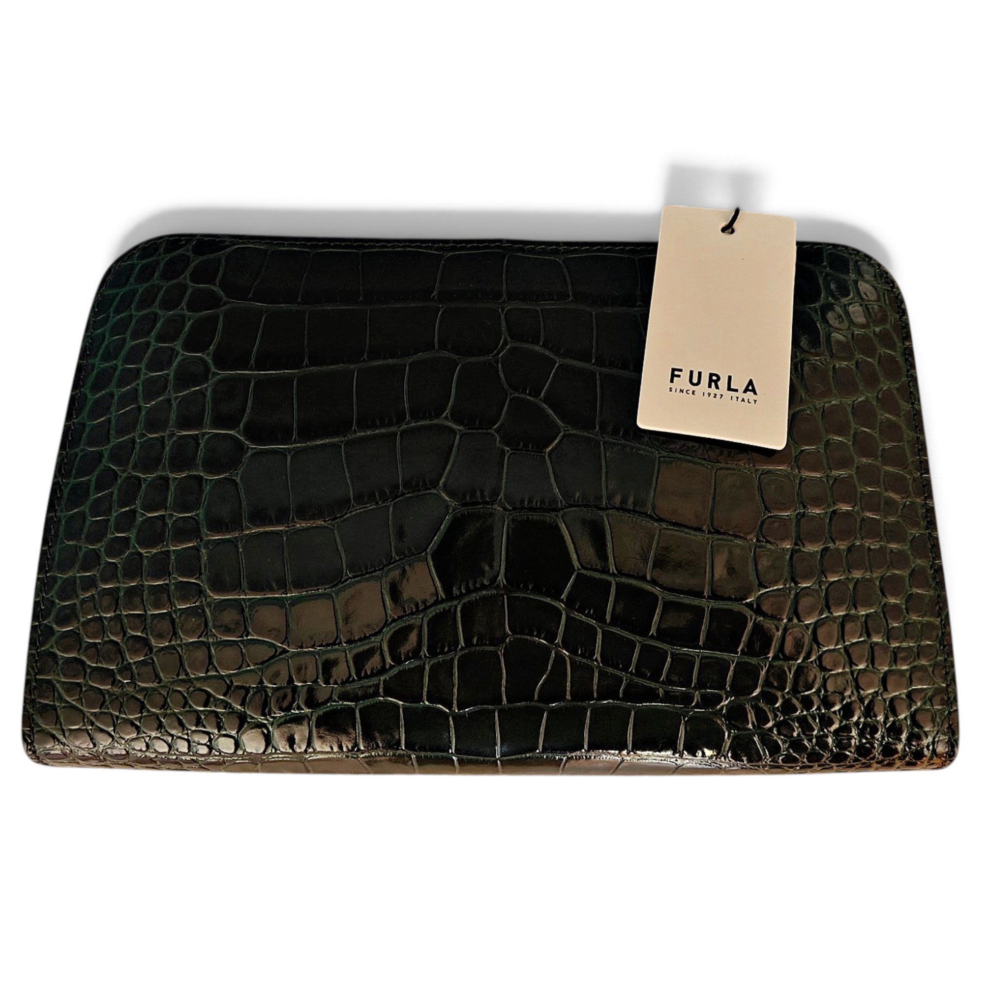Leather clutch bag
