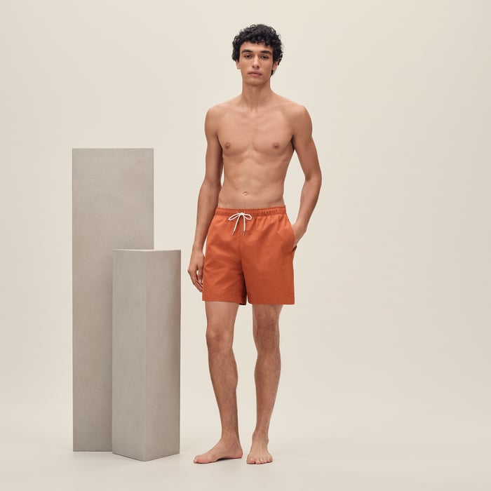 Orange Brûlé "H Fantome" Swim Trunks