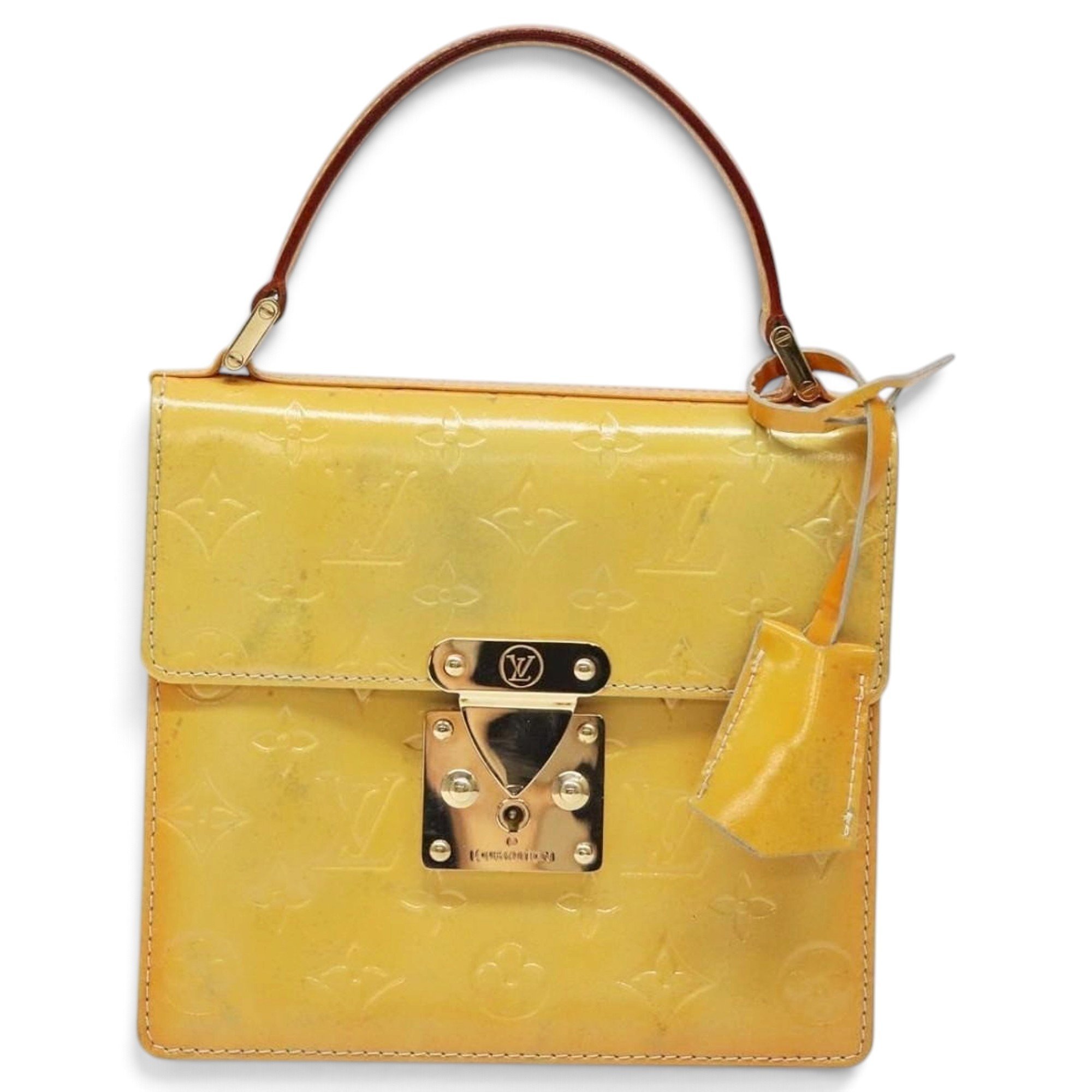 Spring street patent leather handbag