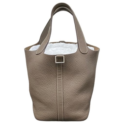 Picotin leather tote
