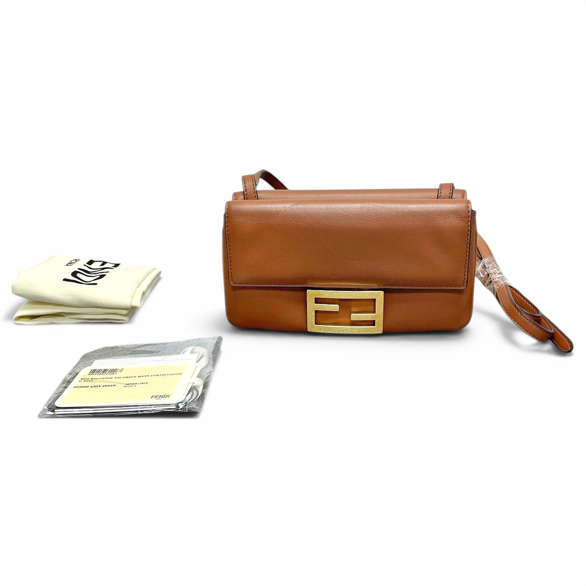 Baguette leather crossbody bag