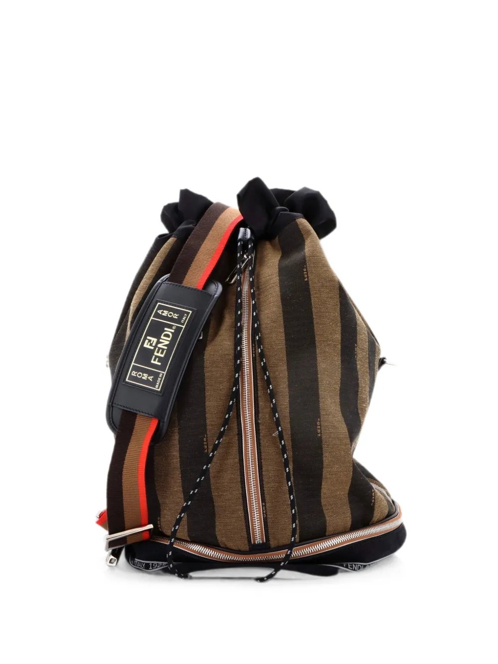 Mon Tresor Holdall Pequin Canvas Large bucket bag