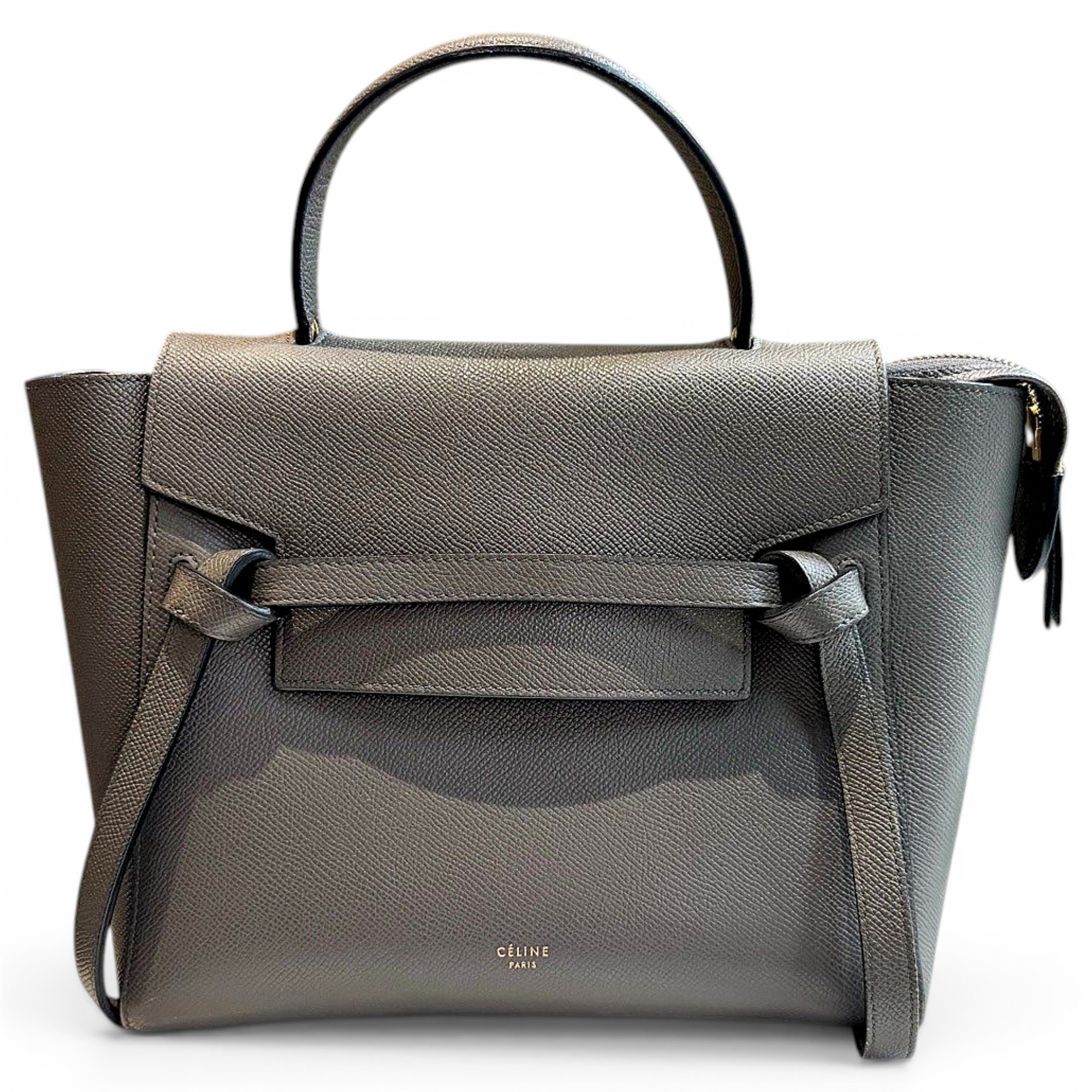 Belt leather handbag