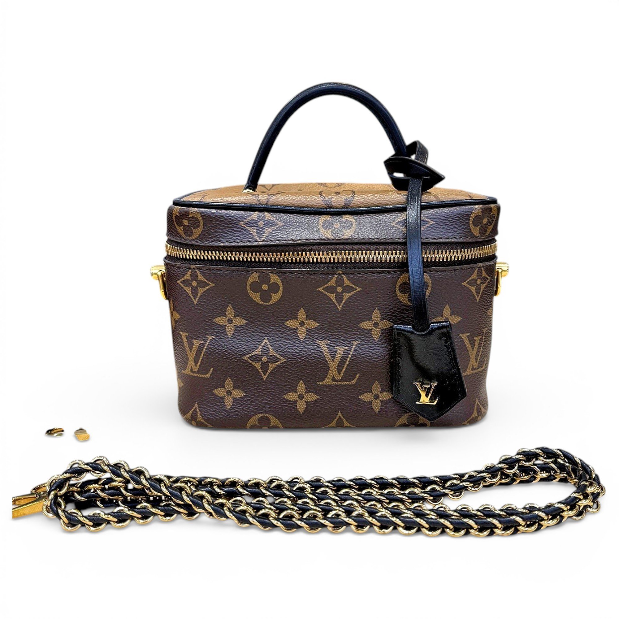 Vanity leather handbag