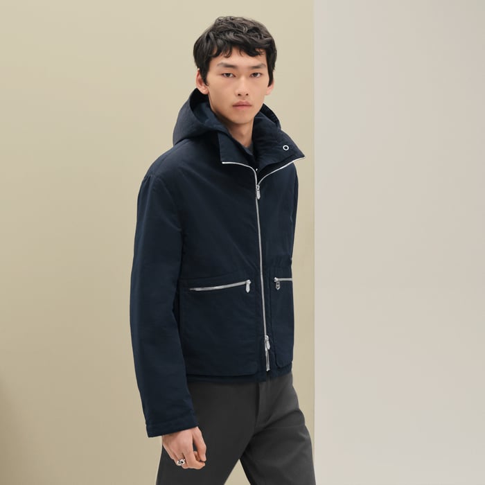 Marine Jacket With Removable Hood