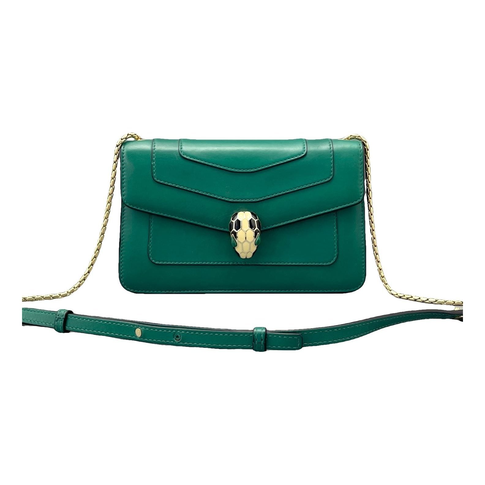 Serpenti leather handbag
