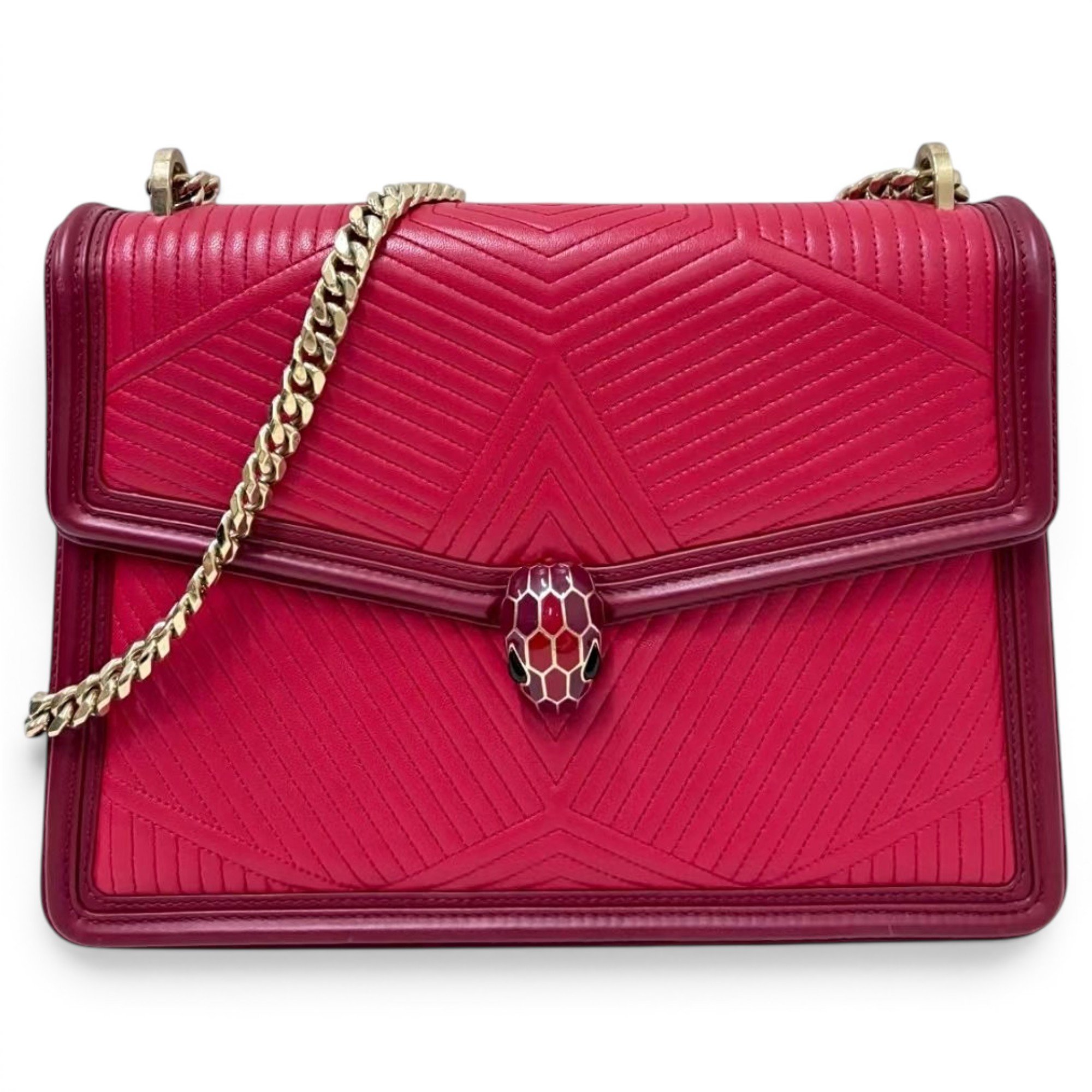 Serpenti leather handbag
