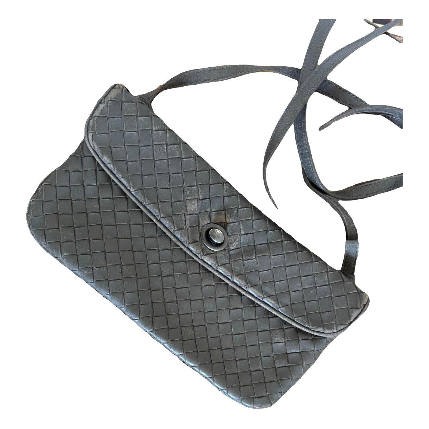 Leather clutch bag