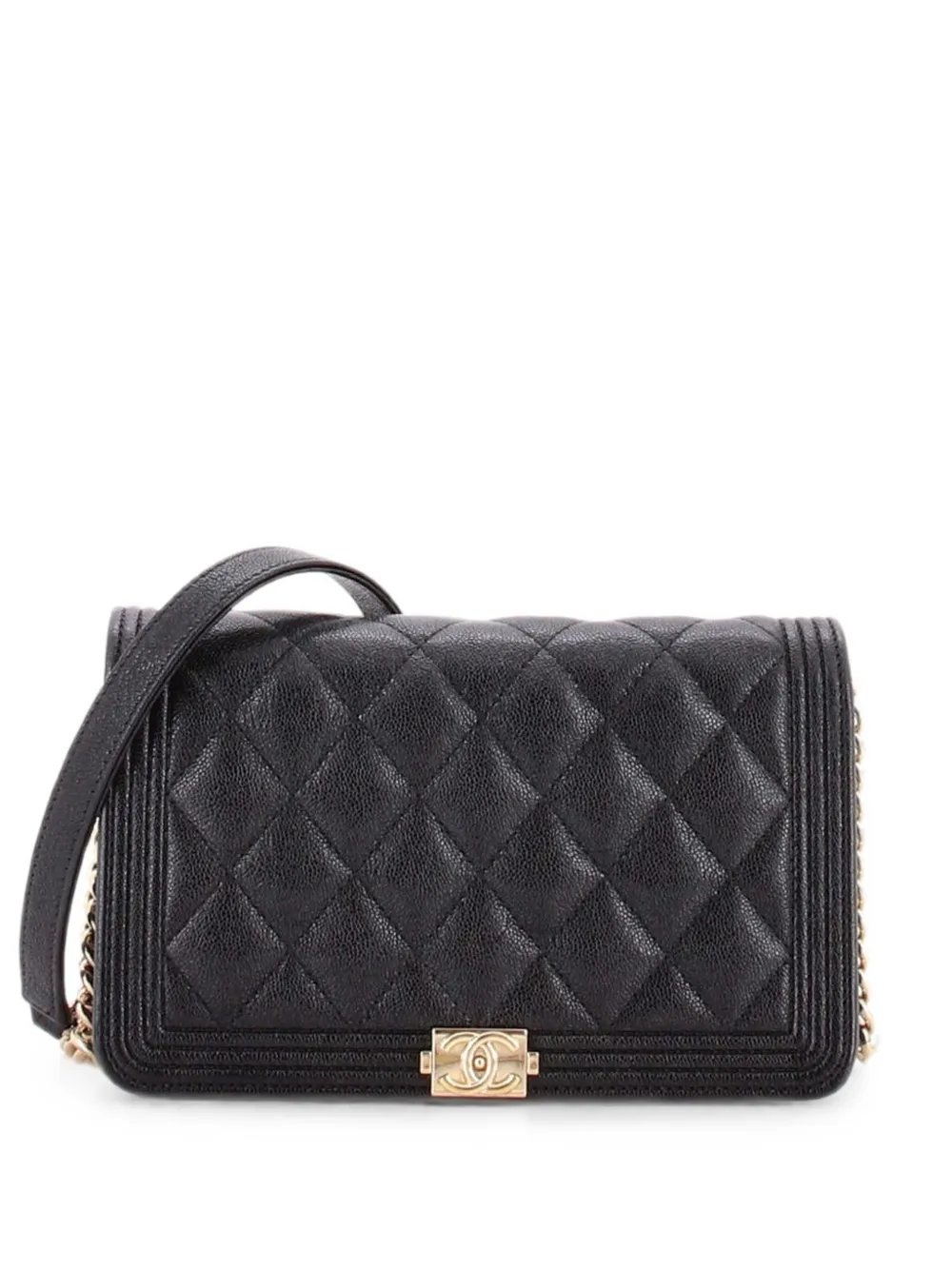 Boy Wallet on Chain Quilted Caviar crossbody bag