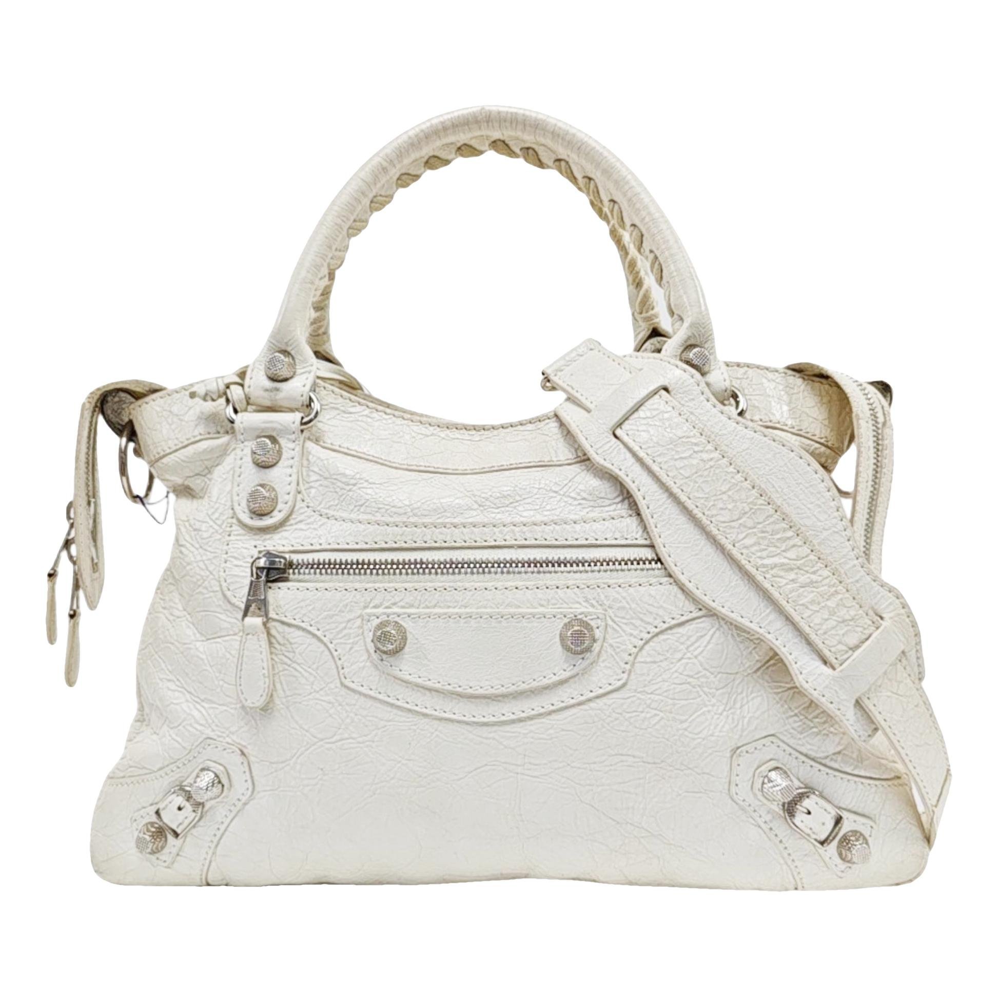City leather handbag