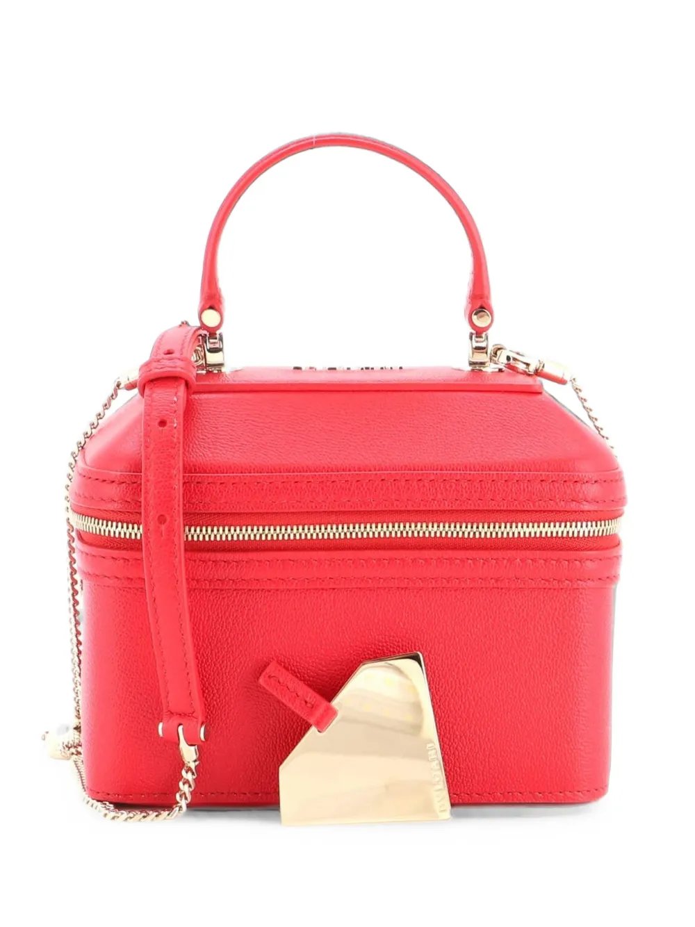 Serpenti Forever Top Handle Convertible Vanity Leather Small satchel