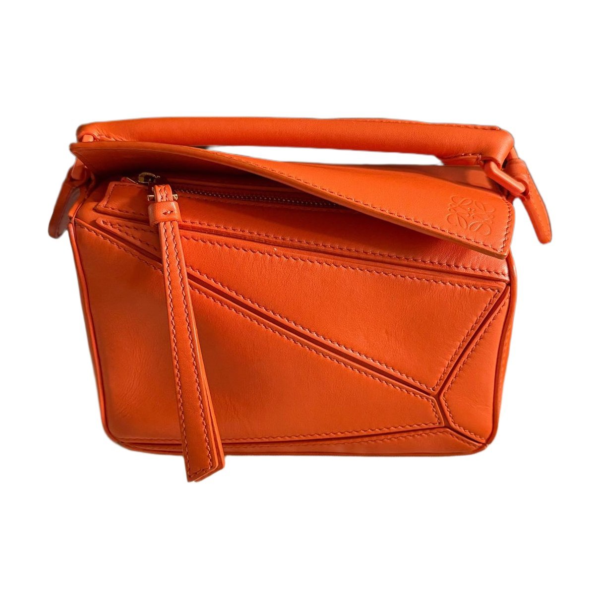 Puzzle leather handbag