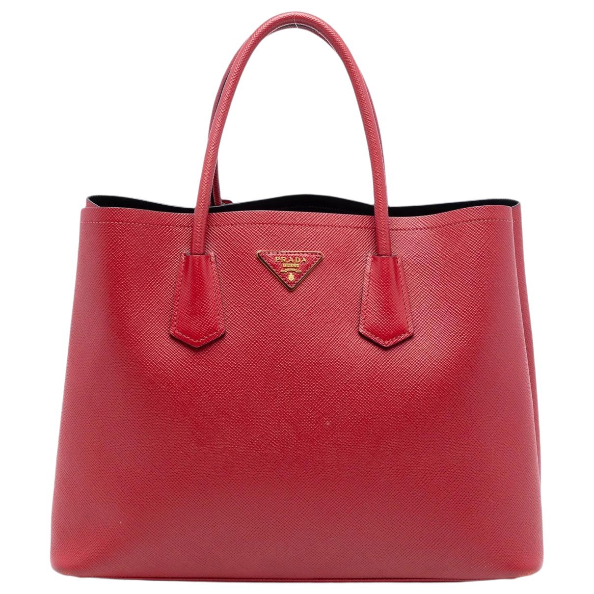 Double leather satchel