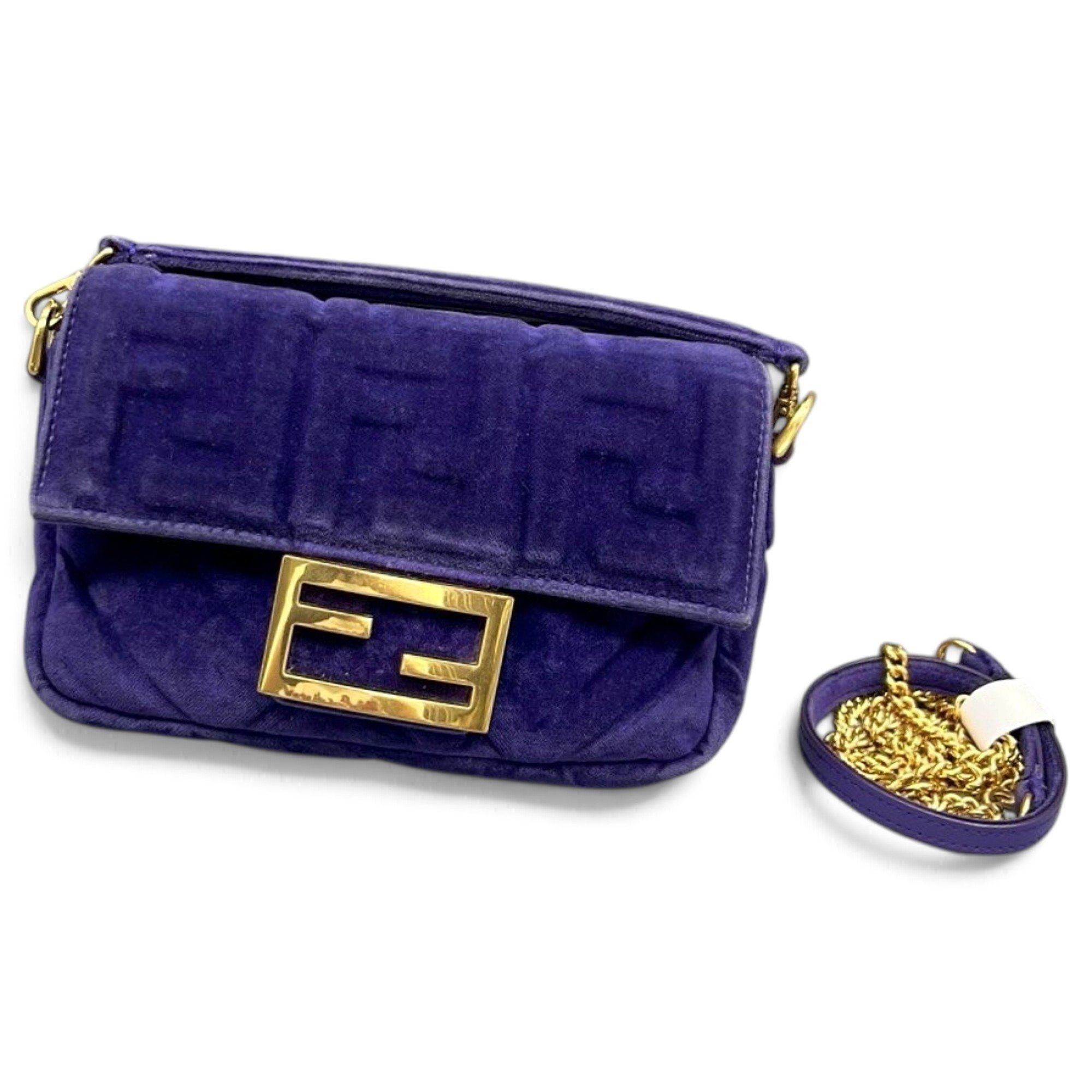 Baguette velvet handbag