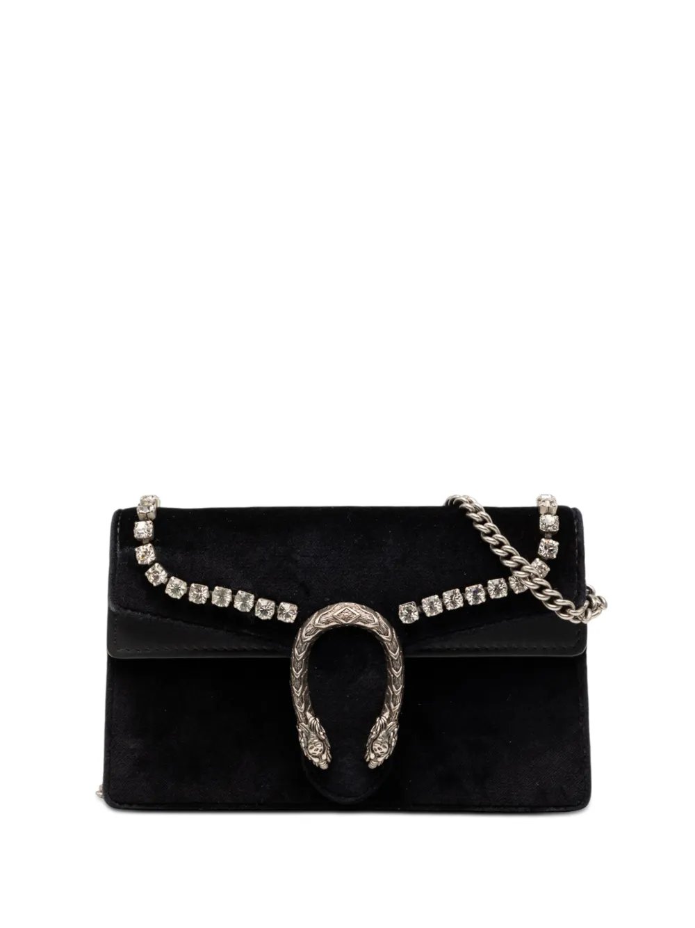 2016-2026 Mini Crystal Embellished Velvet Dionysus crossbody bag