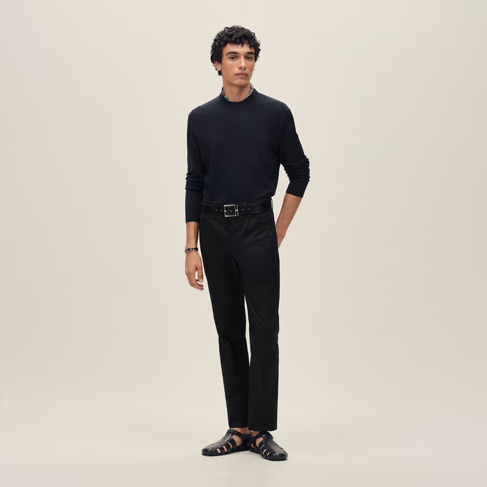 Marine "Detail H" Crewneck Sweater