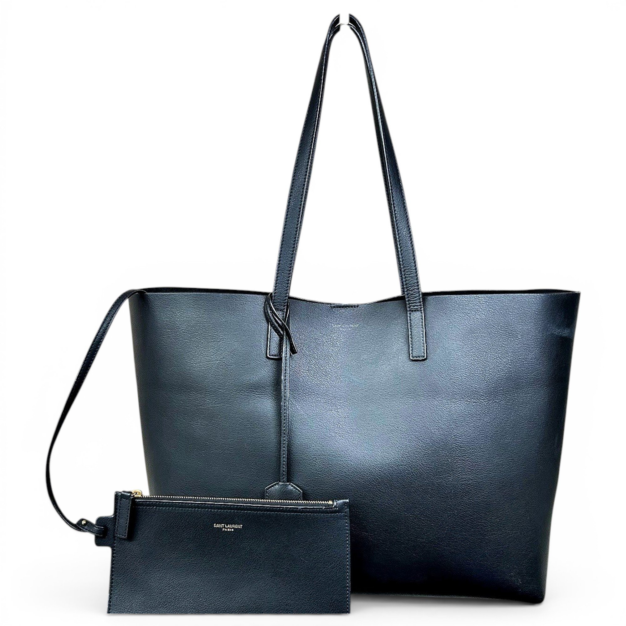 Shopping leather handbag