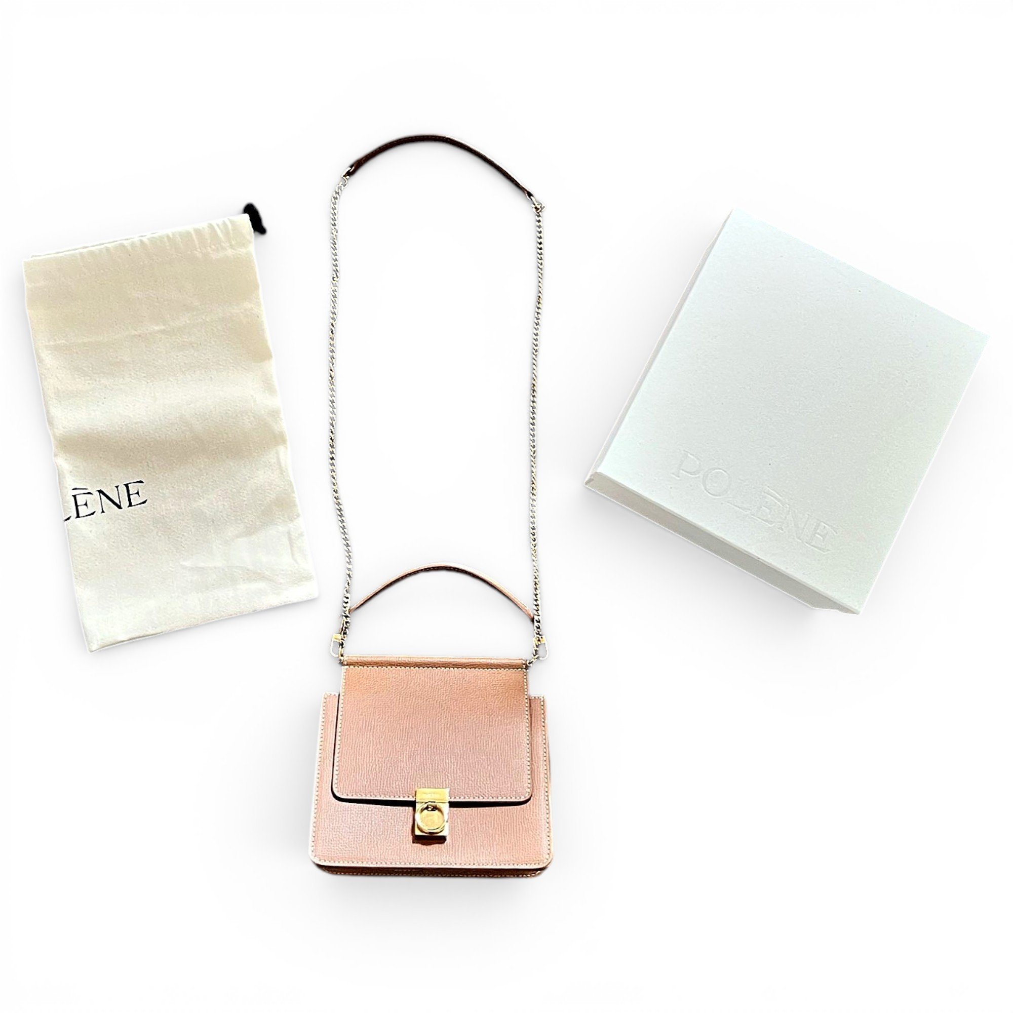 Polene Numéro sept mini leather crossbody bag