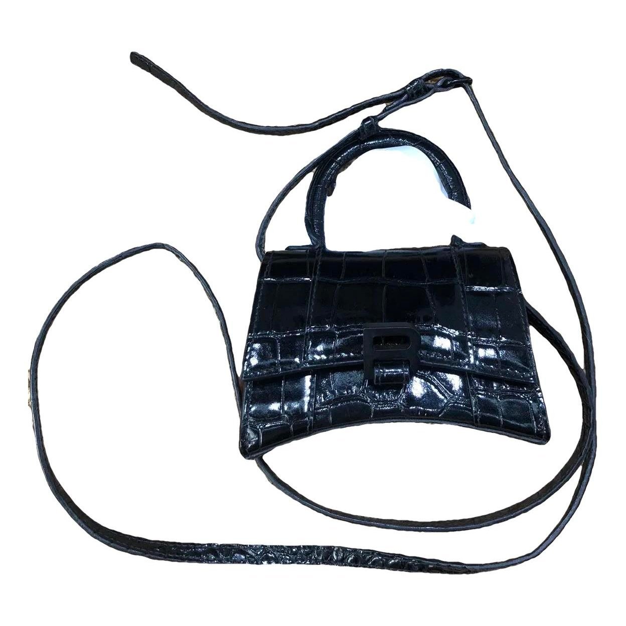 Hourglass leather crossbody bag