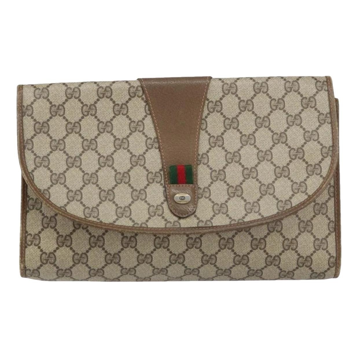 Leather clutch bag